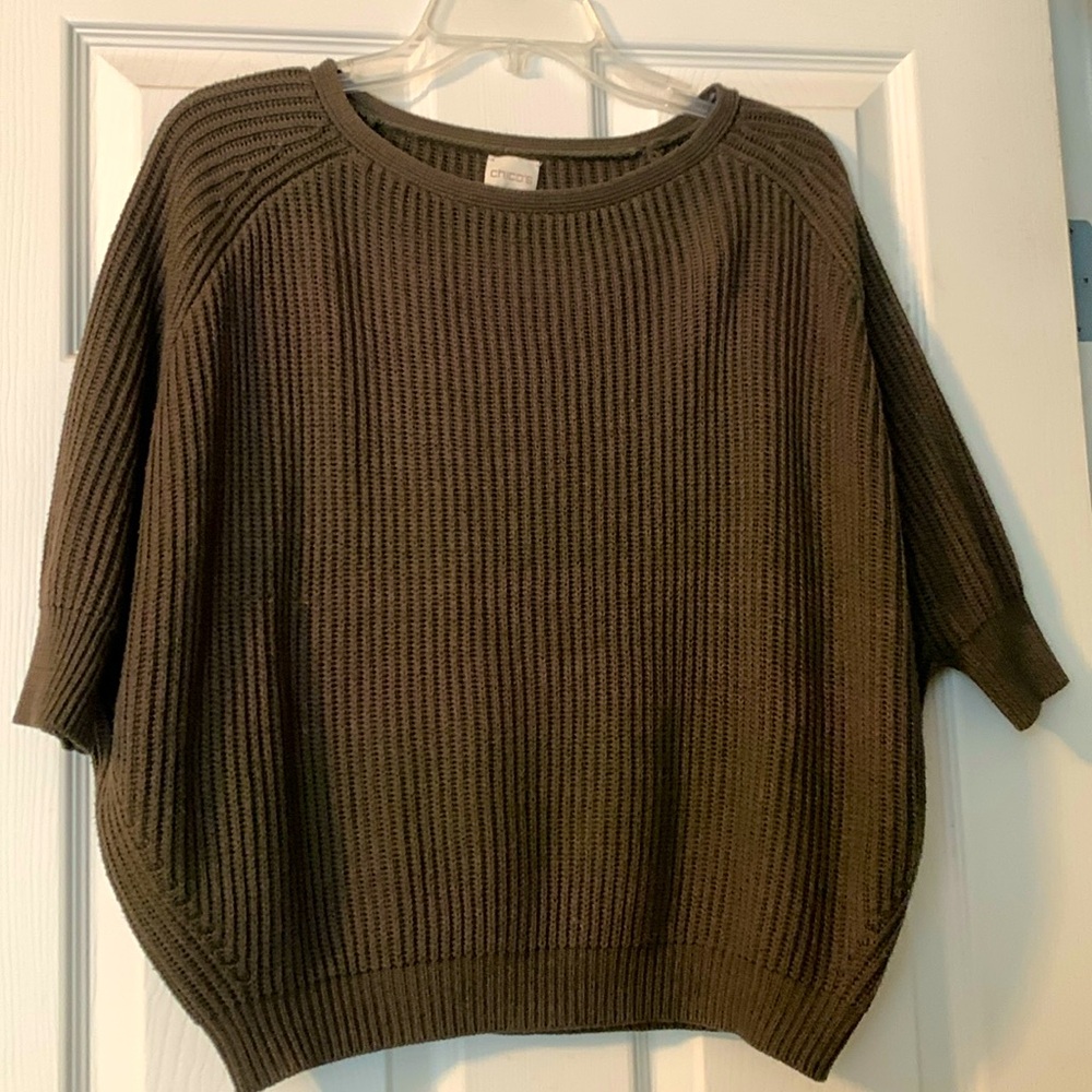Chicos sz 0 batwing short sleeve sweater